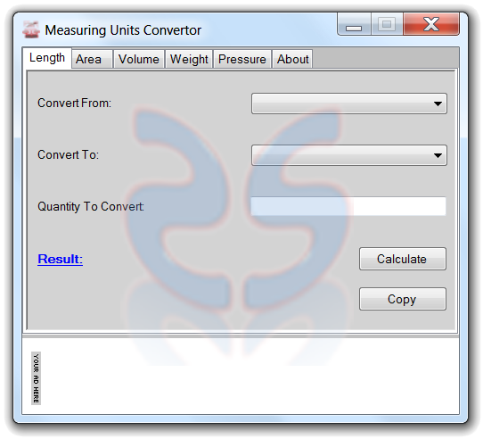Measuring Units Convertor main form